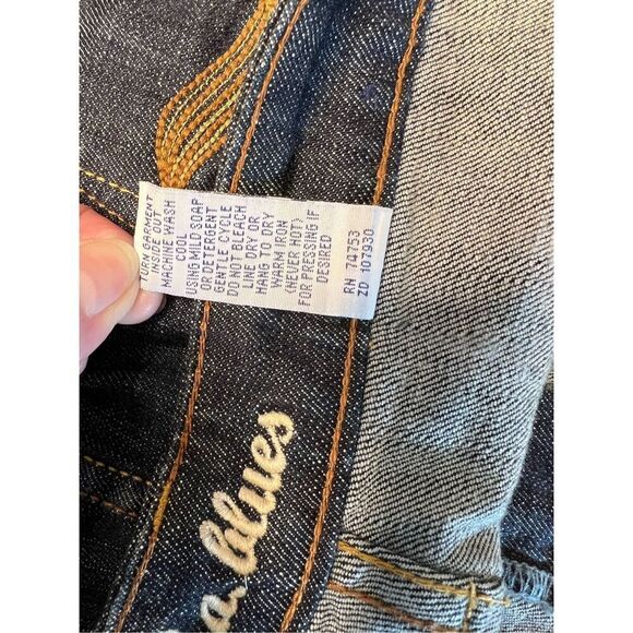 L.A. Blues Dark Wash Embroidered Denim Blue Jean Skirt sz 16‎ - Picture 5 of 9